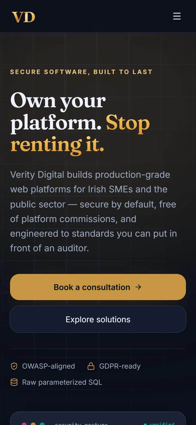 Homepage on a phone