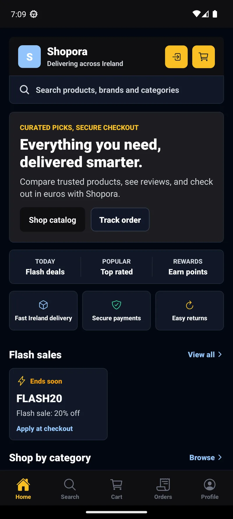 Native Android app (Expo React Native) — home